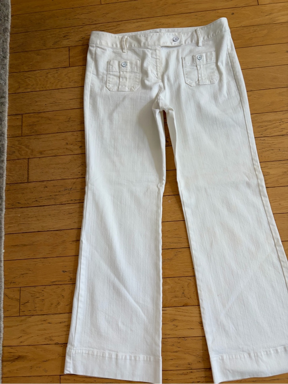 LOFT White Flare Jeans - Clean Wide Leg